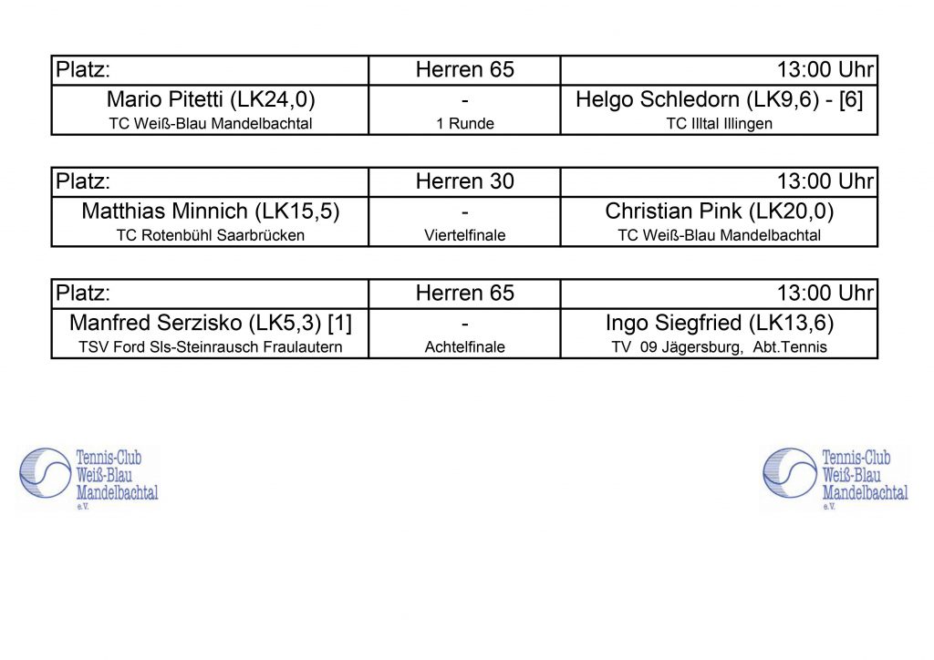 01. Spieltag – Mandelbachtal-Cup 2024